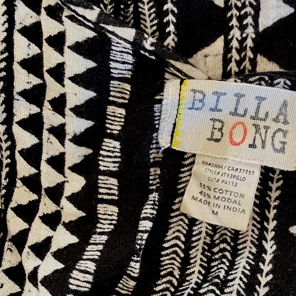 BILLABONG swingy sleeveless tribal print top flowy lightweight modal cotton Med - Picture 4 of 5